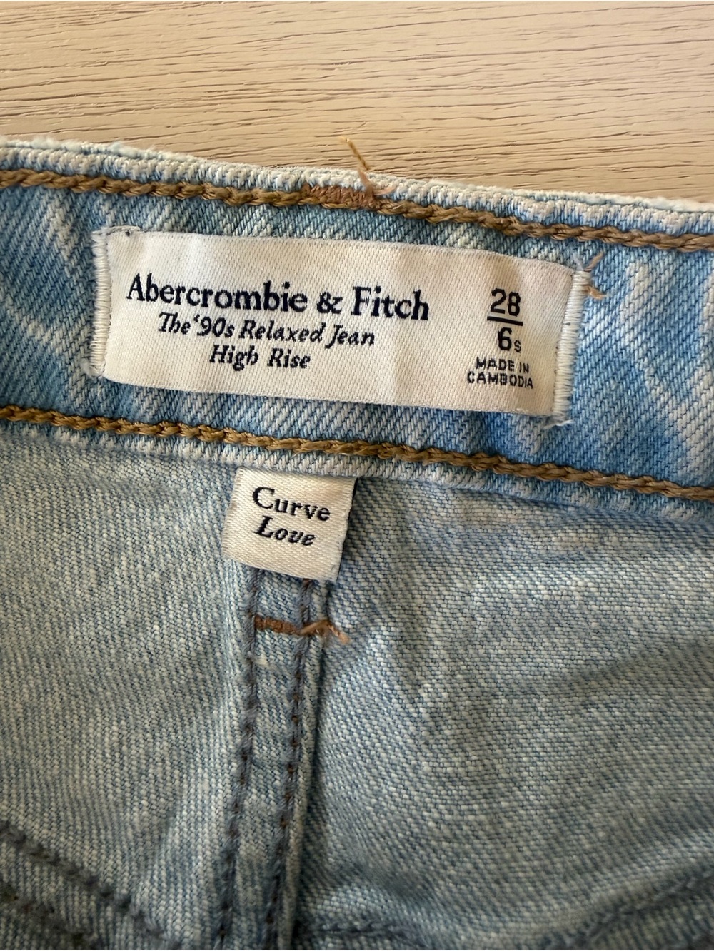Abercrombie | Curve Love The 90’s Relaxed Jean High-Rise | Size: 28 |Medium Wash - Picture 4 of 7